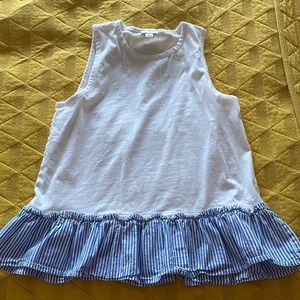 Cute J Crew Top, ruffle hem